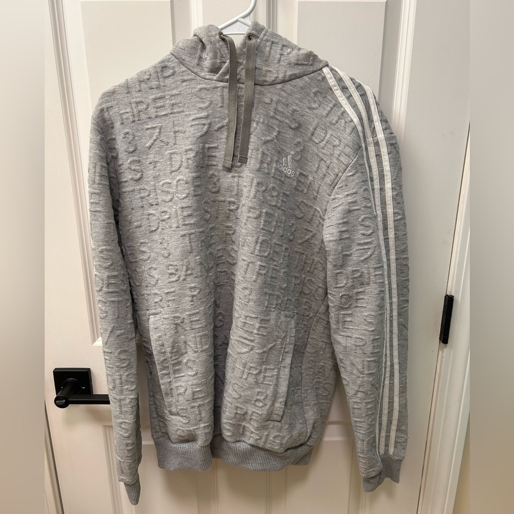 Men’s Medium Embossed Adidas Hoodie